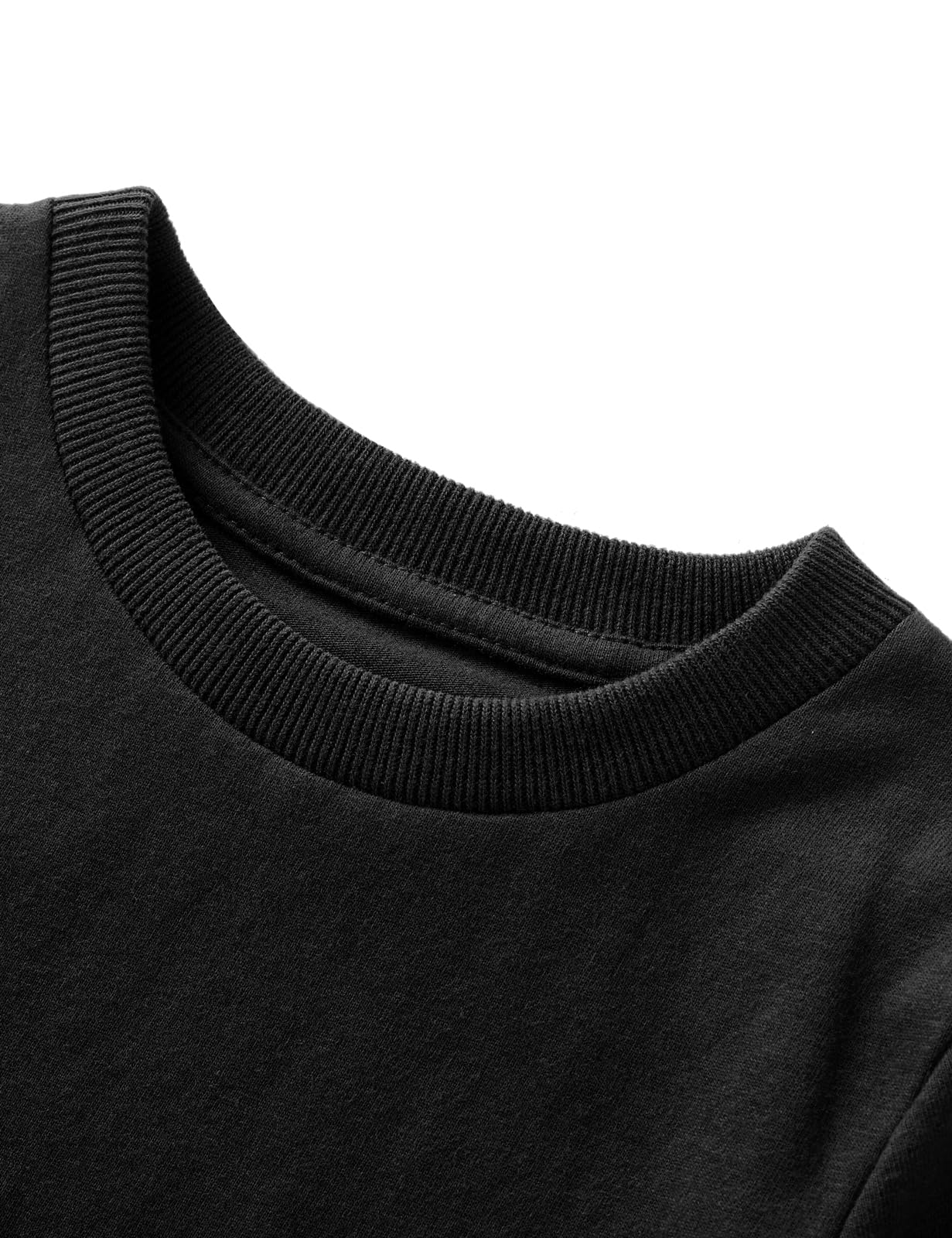 Cosland Toddler Plain Tshirts Baby Boy Shirt, Black, 4T