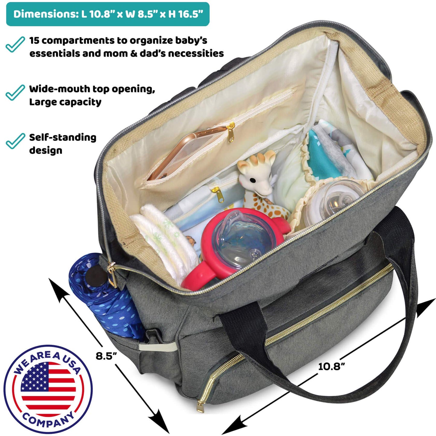 Soulsten Diaper Bag Backpack For Mom And Dad - Unisex Baby Backpack Diaper Bag - Multifunctional, Waterproof, And Stylish Diaper
