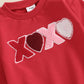 Beqeuewll Toddler Baby Girl Valentines Day Outfit Letter Print Long Sleeve Sweatshirt Heart Long Pants 2 Piece Set (Red, 3-4T)
