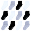 Hyzgb Toddler Socks Boys 3T 4T 5T With Grip 12 Pairs Little Kids Socks Non Slip Cotton Crew Toddler Grippers Socks Birthday Gift