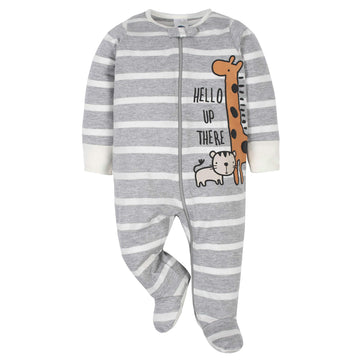 Gerber Baby Boys' 4 Pack Sleep 'N Play Footie, Jungle Blue, 3-6 Months