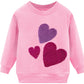 Akyzic Baby Girl Sweatshirt Heart Print Valentines Day Outfit Kids Sweaters Tops Pullover Toddler Long Sleeve Crewneck Heart Shi