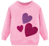 Akyzic Baby Girl Sweatshirt Heart Print Valentines Day Outfit Kids Sweaters Tops Pullover Toddler Long Sleeve Crewneck Heart Shi