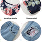 Caretoo Girls Clothes Outfits, Cute Baby Girl Floral Long Sleeve Pant Set Flower Ruffle Top Dark Blue