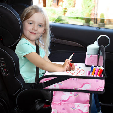 Wenrener Kids Travel Tray, Travel Tray For Kids Car Seat, Toddler Car Seat Lap Tray, Carseat Tray For Kids Travel, Carseat Table