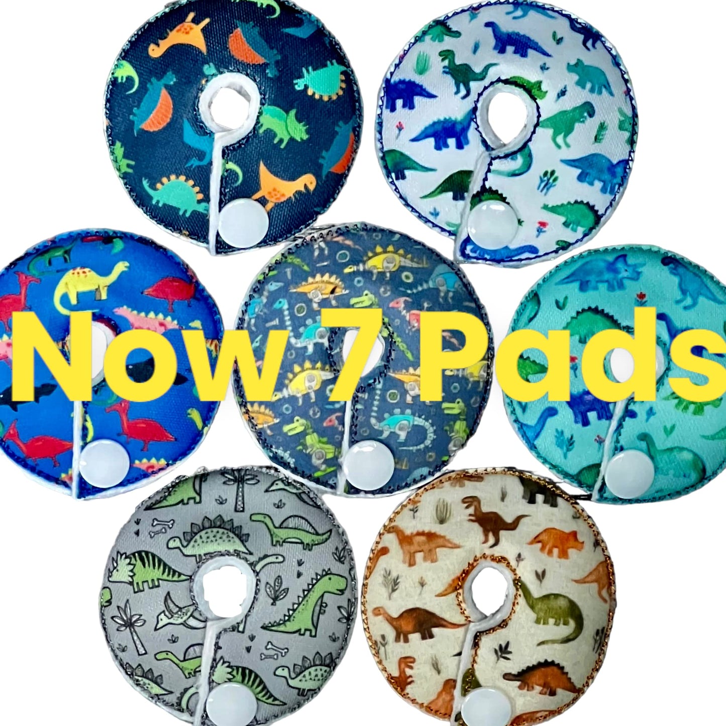 Cutie Button Pads G/J Tube Pad 5 Pack (Dinos)