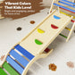 Pikler Triangle Set 7In1 Toddler Climbing Toys Indoor Foldable Baby Climbing Toys Wooden Montessori Climbing Set With Arch, Ramp
