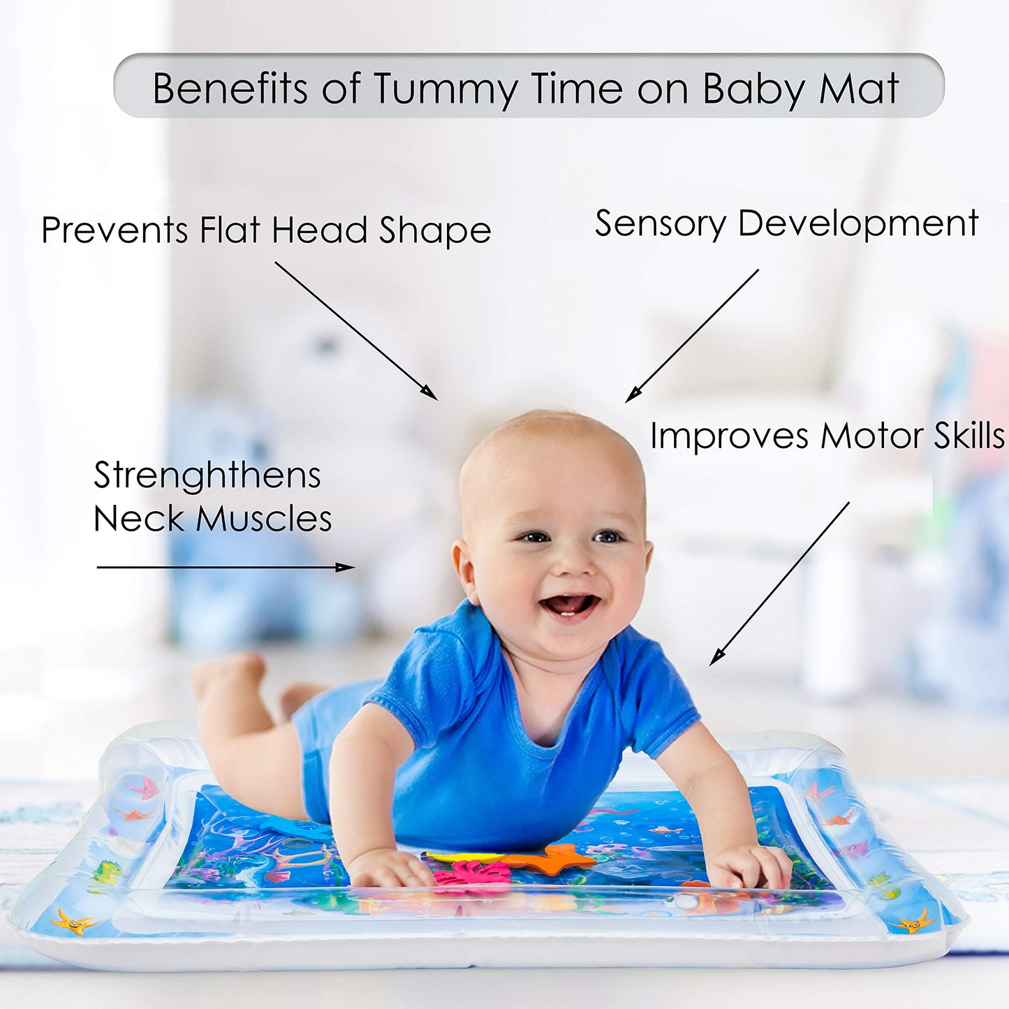 Tummy Time Water Mat Blue/Pink (Pink)