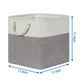 Temary Fabric Storage Baskets For Organizing, Grey Basket For Shelves, Collapsible Baskets With Handles For Shelves, Nursery, Cl