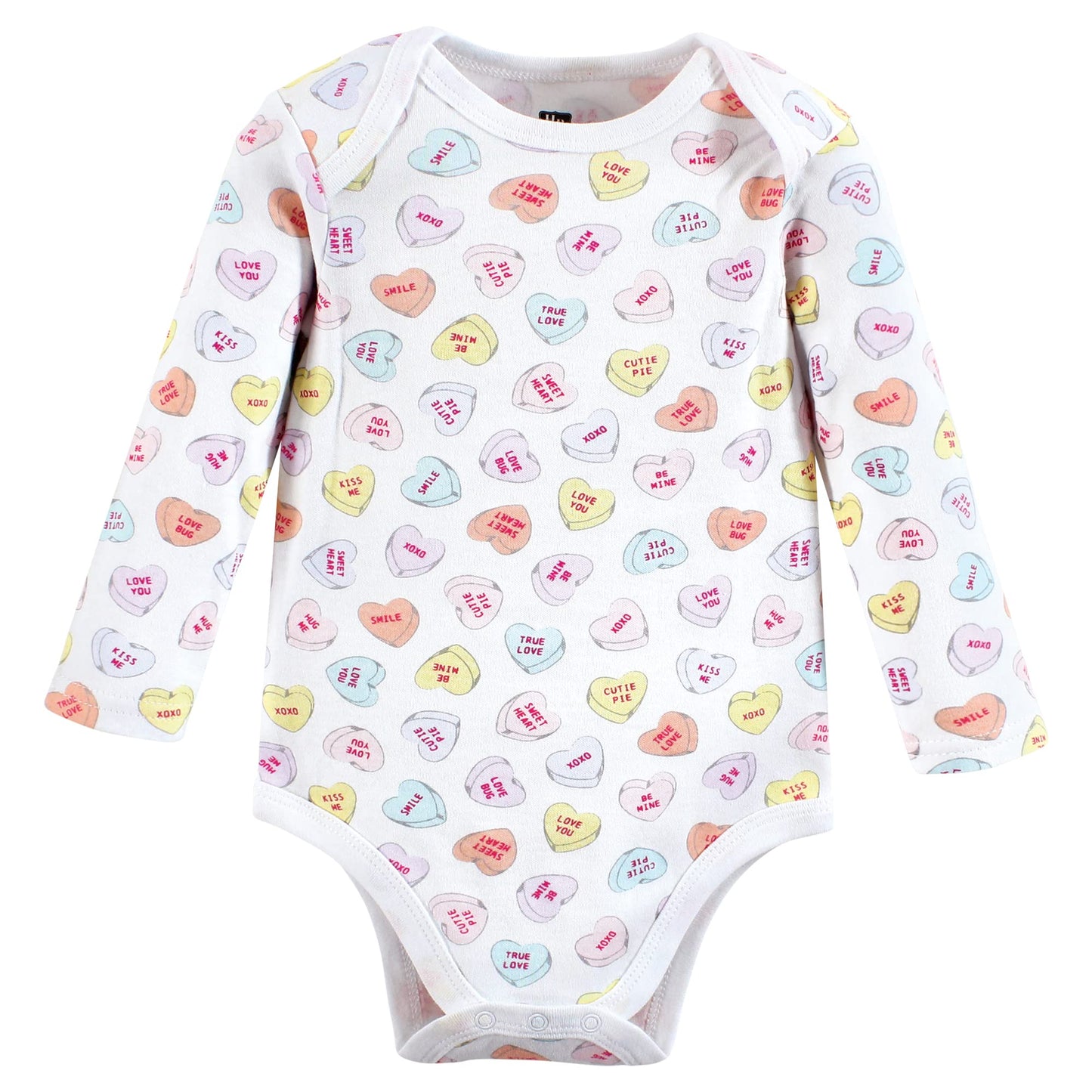 Hudson Baby Unisex Baby Cotton Long-Sleeve Bodysuits, Be Mine Valentine, 3-6 Months