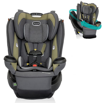 Evenflo Revolve360 Extend All-In-One Rotational Car Seat With Quick Clean Cover (Rockland Green)