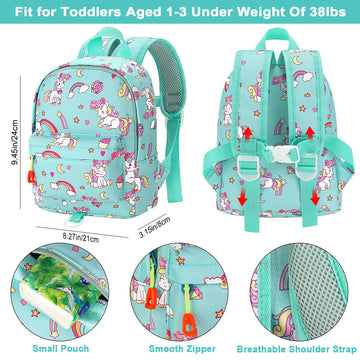 Accmor Toddler Backpack Leash, Cute Baby Backpacks With Anti Lost Wrist Link, Mini Kids Backpack Harness Leash For Outdoor Trave