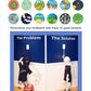 Kidswitch Light Switch Extender For Kids - Dinosaur Sports Edition - 3 Count - Includes 6 Themed And 6 Blank Art Decals