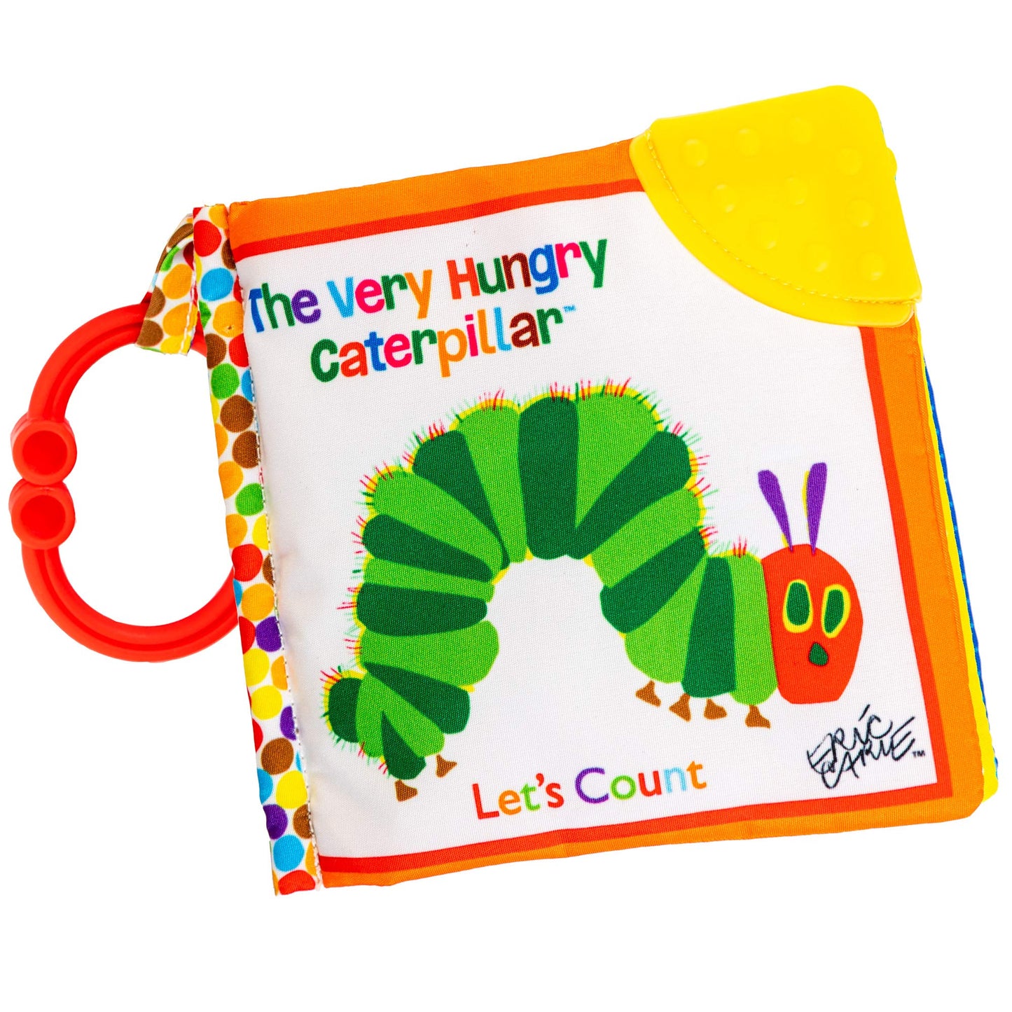 Lets Count Soft Book - World of Eric Carle the Very Hungry Caterpillar Baby on the Go Clip Teething Crinkle Soft Sensory Book f