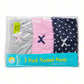 Spasilk Baby Girls Cotton Pull On Footie Pants Leggings With Feet, Pack Of 3, Pink & Gray