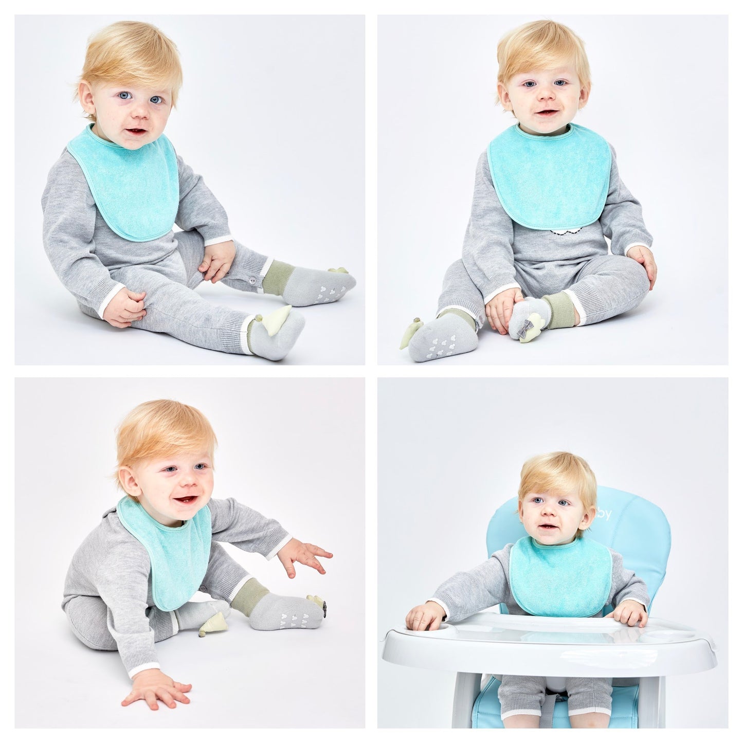 Youngever 12 Baby Bibs, Stay Dry Soft Waterproof Baby Terry Bibs For 3 To 12 Months (Rainbow Colors)