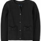 The Children'S Place Baby Girls And Toddler Bow Pocket Cardigan Sweater, Black, 4T Us