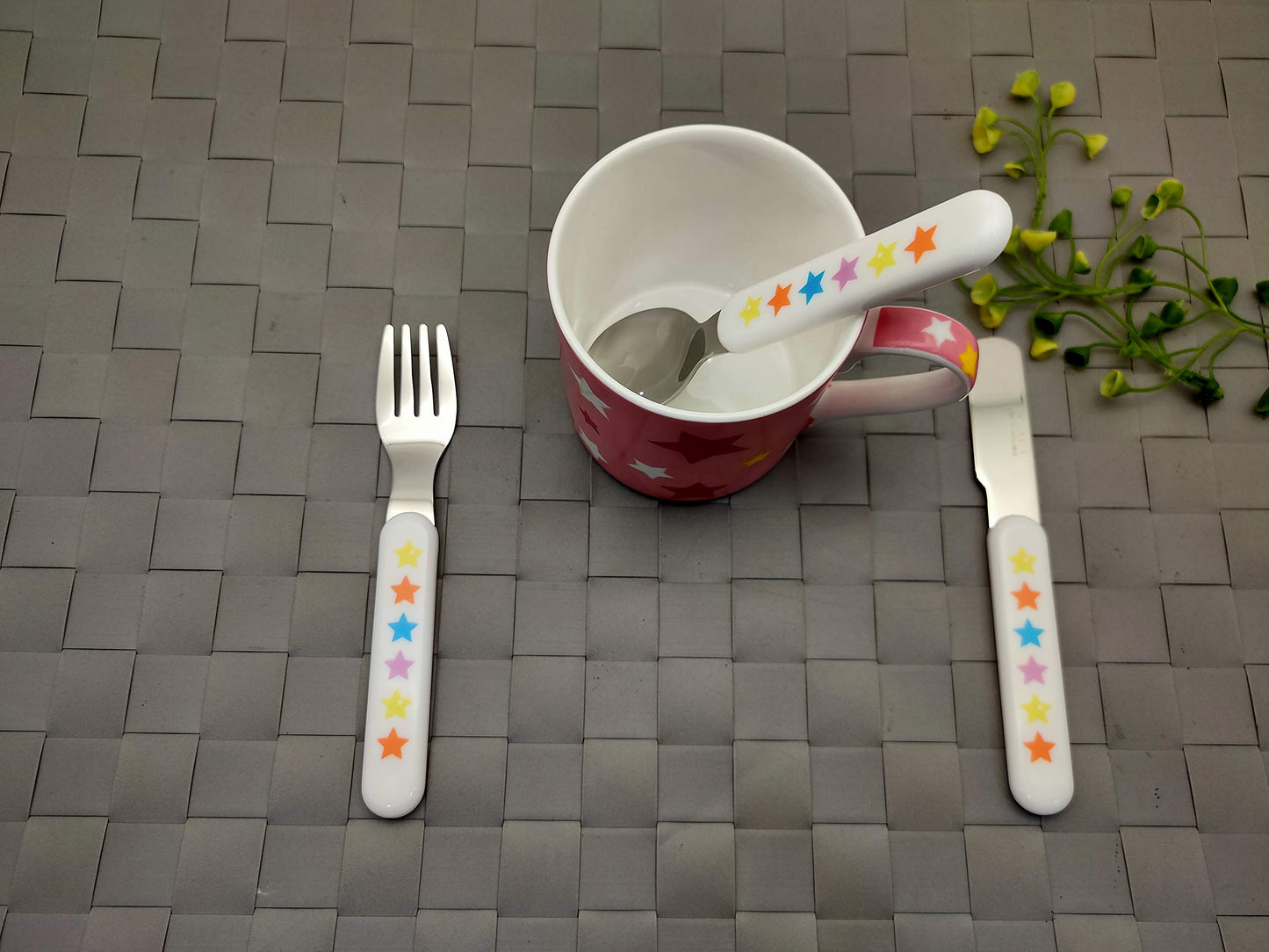 Exzact Kids Flatware 6Pcs Stainless Steel 18/10 Toddler Utensils Flatware- 3 X Forks, 3 X Spoons- Bpa Free, Dishwasher Safe - 12