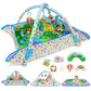Dr.Rapeti Baby Play Gym Mat Animal Planet With Ball Pit Activity Gym Center Tummy Time Mat Thickened Mat Sensory Exploration Mot