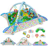 Dr.Rapeti Baby Play Gym Mat Animal Planet With Ball Pit Activity Gym Center Tummy Time Mat Thickened Mat Sensory Exploration Mot