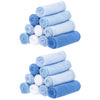 Spasilk Washcloths for Newborn Boys and Girls, Soft Terry Baby Washcloths, Baby Essentials, Ideal Baby Shower Gifts, Blue, Pack 