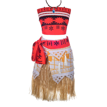 Lito Angels Toddler Girls Adventure Costumes Outfit Dress Skirt Set Halloween Dress Up With Necklace Size 4-5