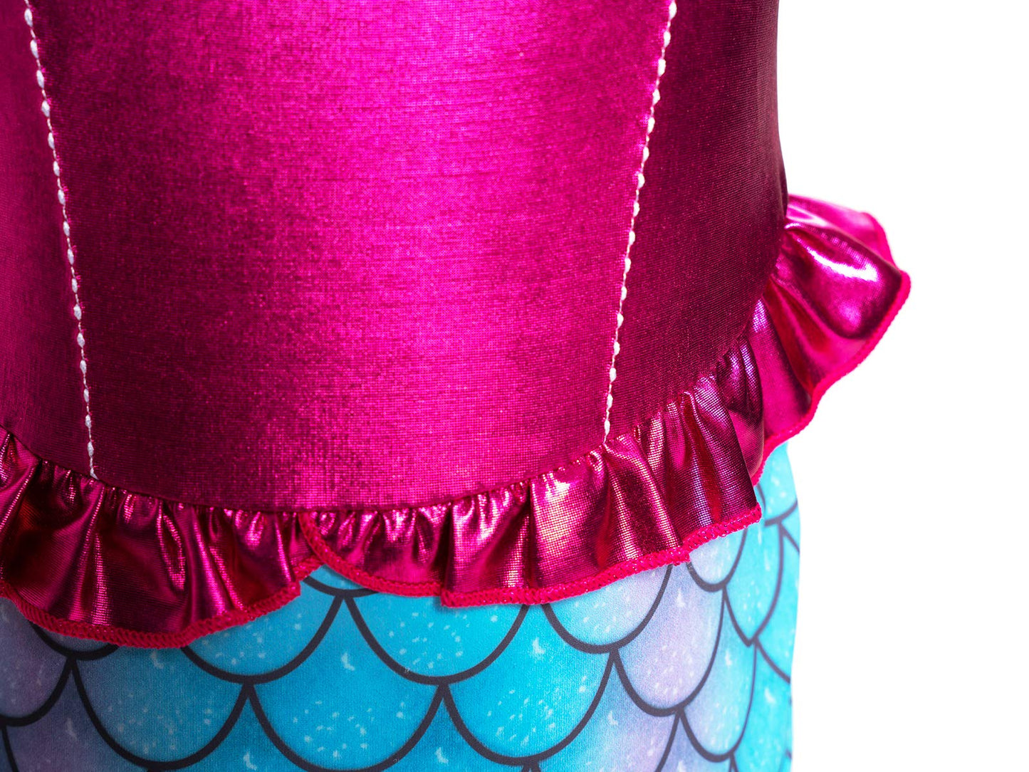 Funna Girls Mermaid Costume Princess Dress Up With Accessories Pink, 7-8 Years