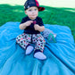 Bapronbaby Minimalist Dusty Blue Splash Mat - Waterproof Catch-All For Under High Chairs, Floors, Tables, Playtime Or Arts & Cra
