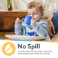Nuby Wonder Cup - Spill-Proof Toddler Sippy Cups - (2 Pack) 5 Oz - Sip From All Sides - Leak Resistant - Easy Grip Two-Handle De