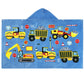 Bangsaur Excavator Beach Towel, 100% Cotton 50'X30' Hooded Bath Wrap Towel, Toddlers Baby Boys 3-10 Years Coverup Truck