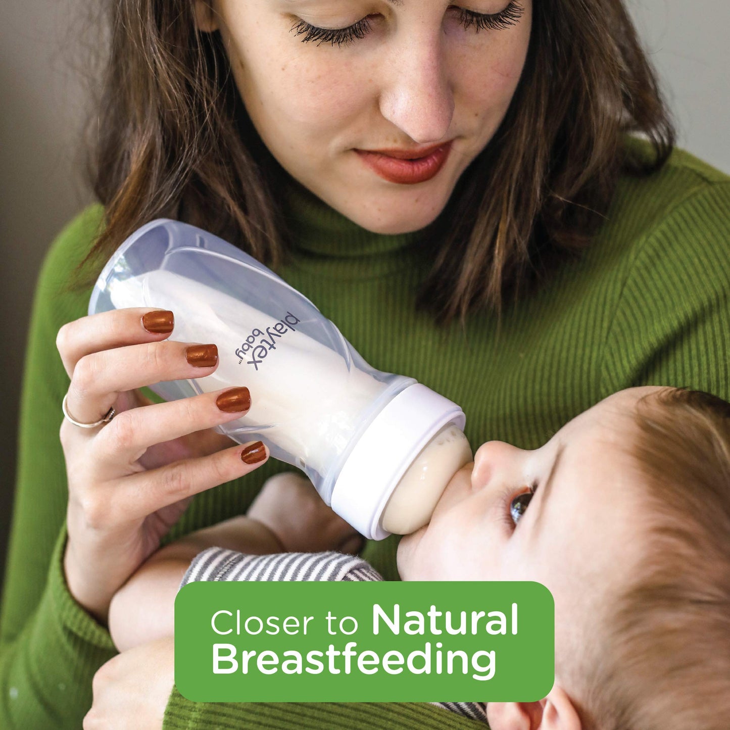 Playtex Baby Nurser Bottle Gift Set, With Pre-Sterilized Disposable Drop-Ins Liners, Closer To Breastfeeding