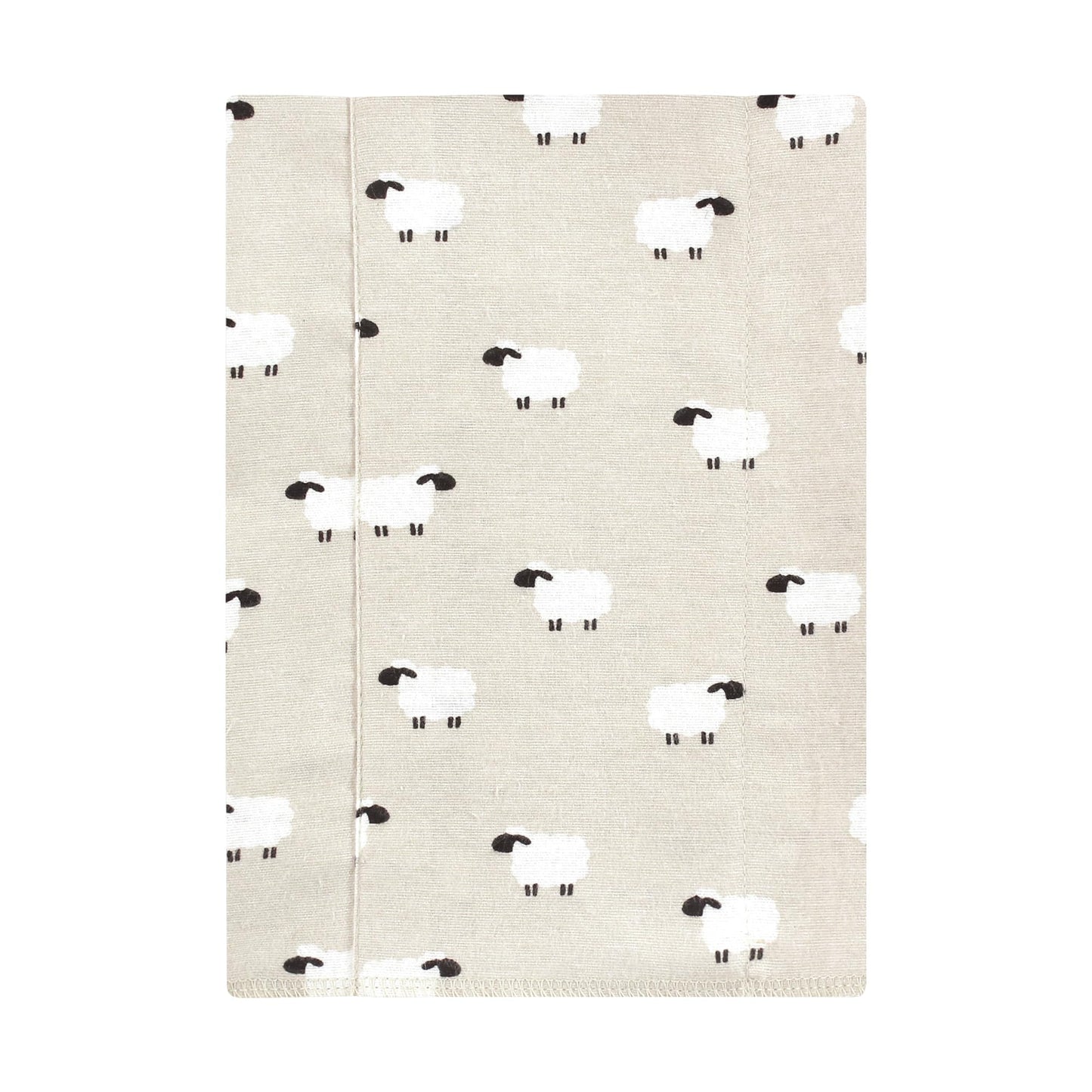 Hudson Baby Unisex Baby Flannel Burp Cloth 7Pk, Taupe Sheep, One Size