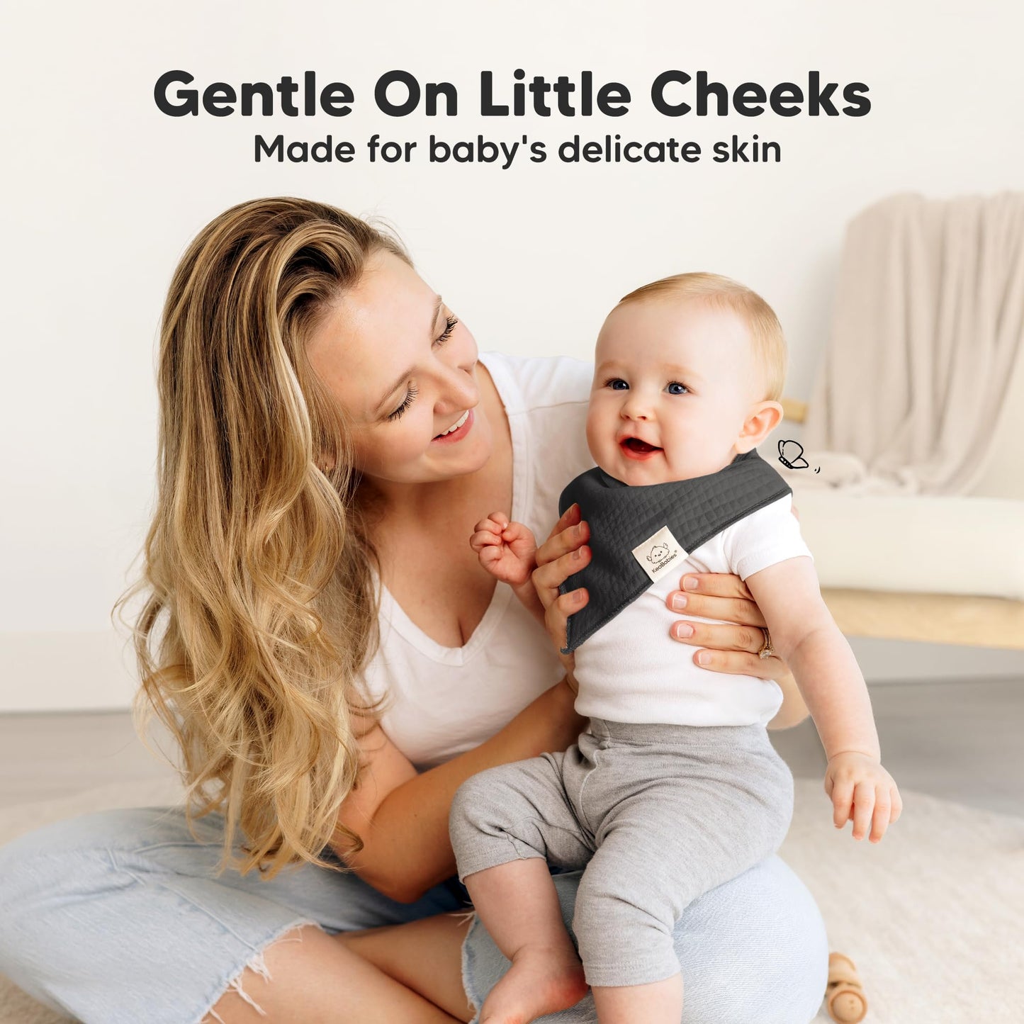 Keababies Bandana Bibs, 8-Pack Baby Bibs For Baby Girls, Boys - Organic Cotton Bibs For Drooling And Teething, Soft, Absorbent N