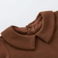 Pureborn Baby Girls Boys Bodysuit Long Sleeve Cotton Peter Pan Collar Romper Spring Fall One-Piece Outfit Sienna 9-12 Months