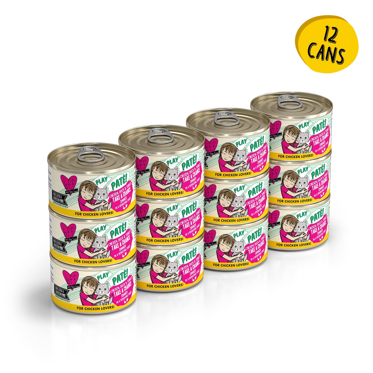 Bff Play - Best Feline Friend Pata Lovers, Aw Yeah, Chicken, Duck  Turkey Take A Chance With Chicken, Duck  Turkey, 28Oz Can (Pa