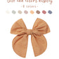 Doboi 8Pcs Baby Girls Hair Clips Fable Hair Bows Cotton Linen Bows For Girls Hair Accessories For Baby Toddlers Kids (Includes B
