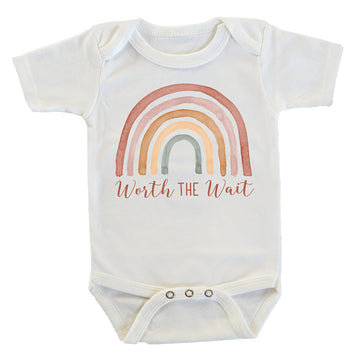 Witty And Bitty Worth The Wait Rainbow Gift After Infant Loss Miscarriage Onesie/Bodysuit (0-3 Months)