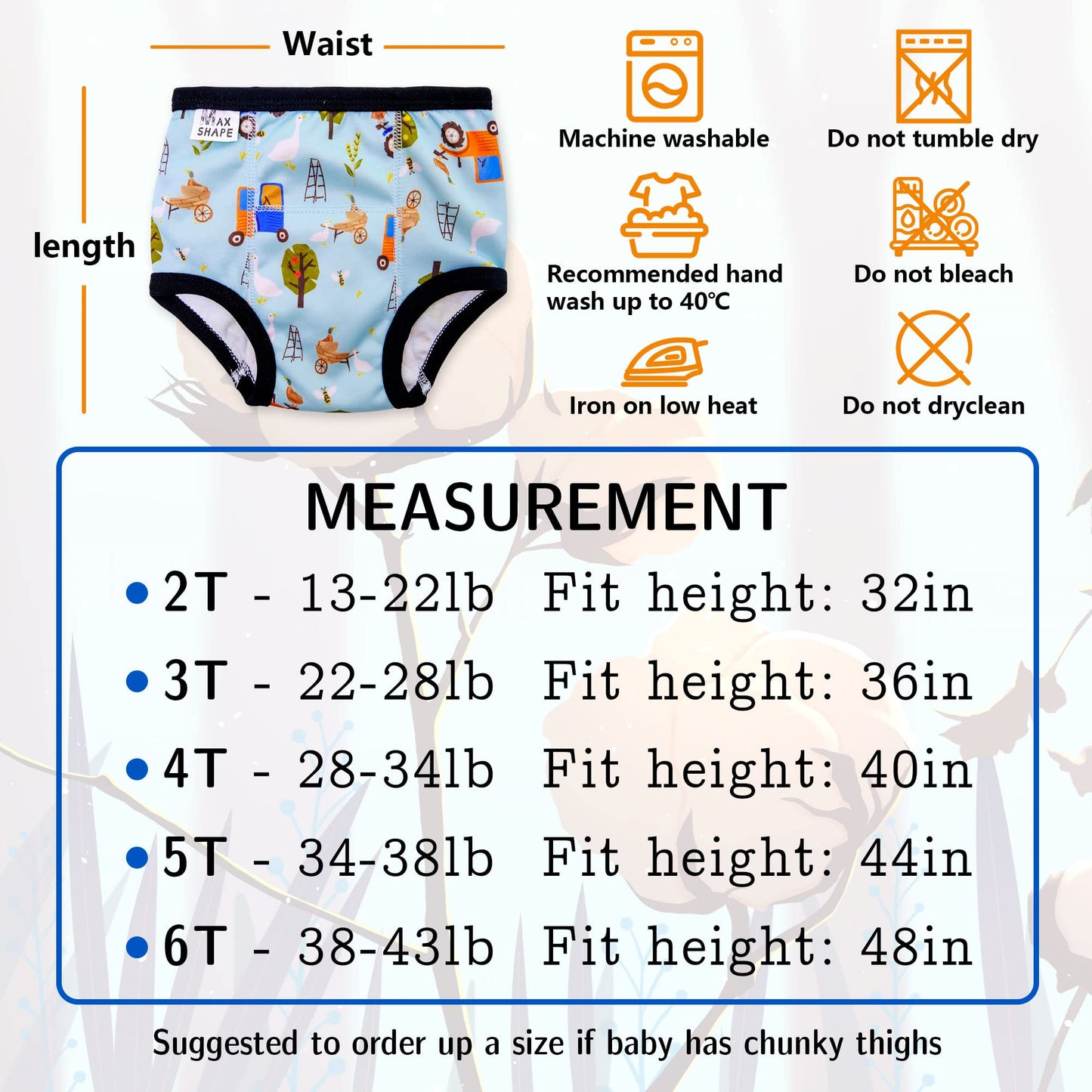 Max Shape 6 Pack Potty Training Underwear For Boys,Washable Baby Boy Toilet Training Pants Training Underwear Fit 2T-6T Black 4T