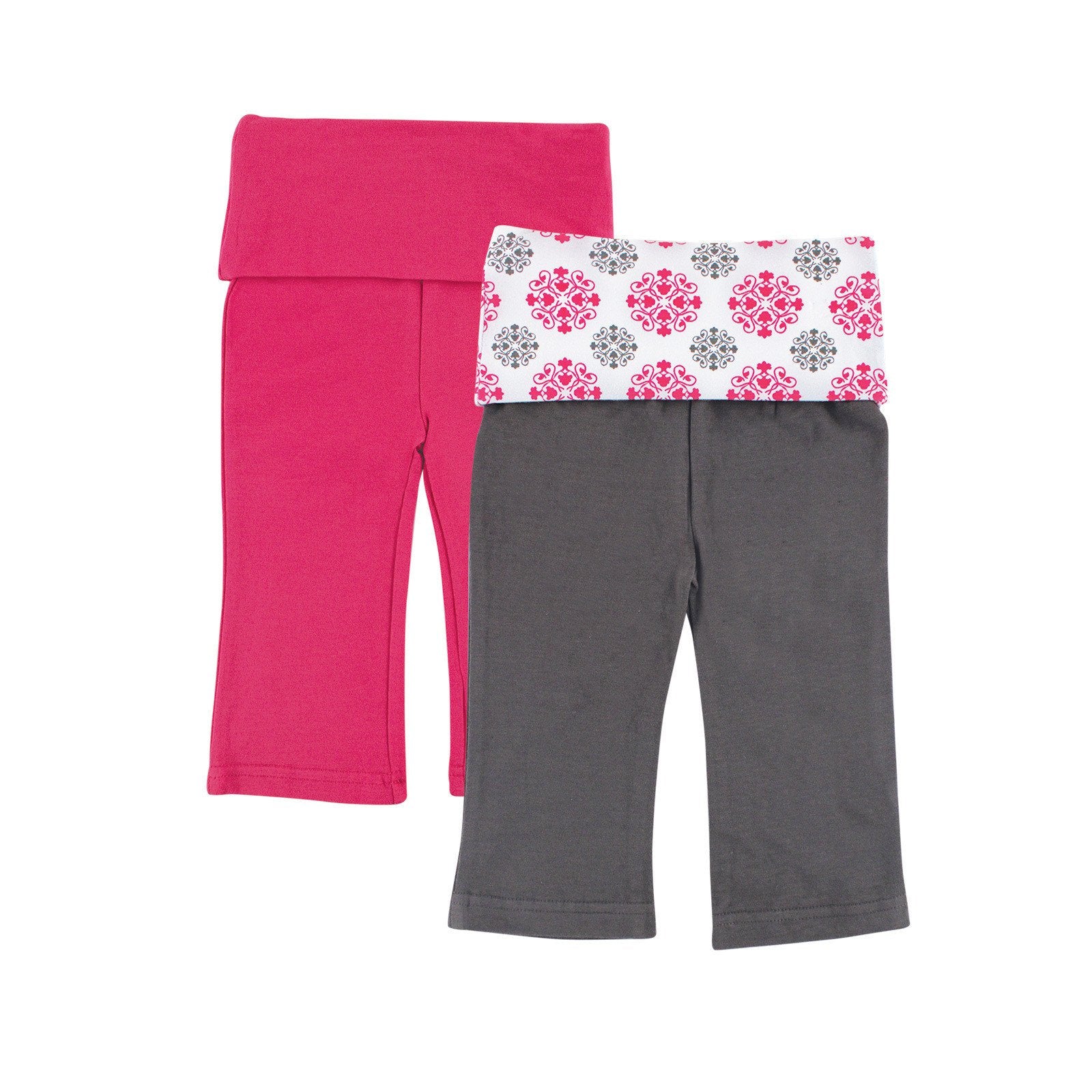 Yoga Sprout 2-Pack Baby Yoga Pants, Pink Medallion, 0-3 Months –
