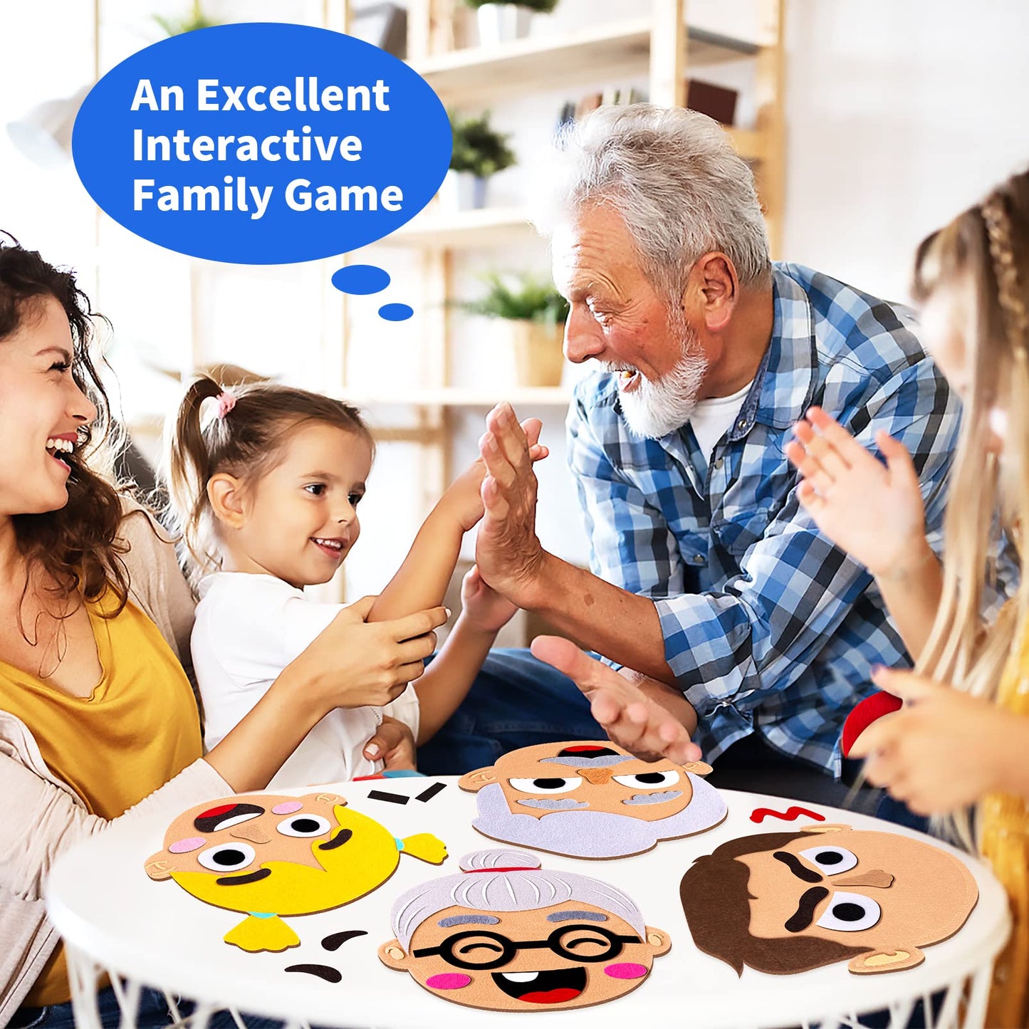 Craftstory 116 Pcs Social-Emotional-Learning-Activities for Kids - 6 Family Feelings-Board-Games, Autism Sensory Toy Learning Ma