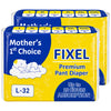 Fixel Baby Diaper Pants Large L Size Pack Of 2 (64 Pieces)