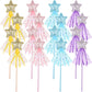 Skylety 32 Pcs Fairy Wands Star Glitter Princess Wands for Girls Kids Princess Party Favors Angel Sticks with Ribbon Costume Pro