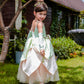 Tyhtym Princess Costumes Little Girls Dress Up Fancy Halloween Christmas Party (Tiana, 10-11T)