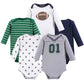 Little Treasure Unisex Baby Cotton Bodysuits, Football, 9-12 Months