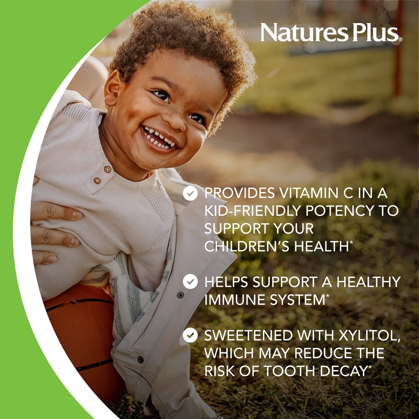 Naturesplus Animal Parade Sugar-Free Children'S Vitamin C, Natural Orange Juice Flavor - 90 Chewable Animal Shaped Tablets, Pack