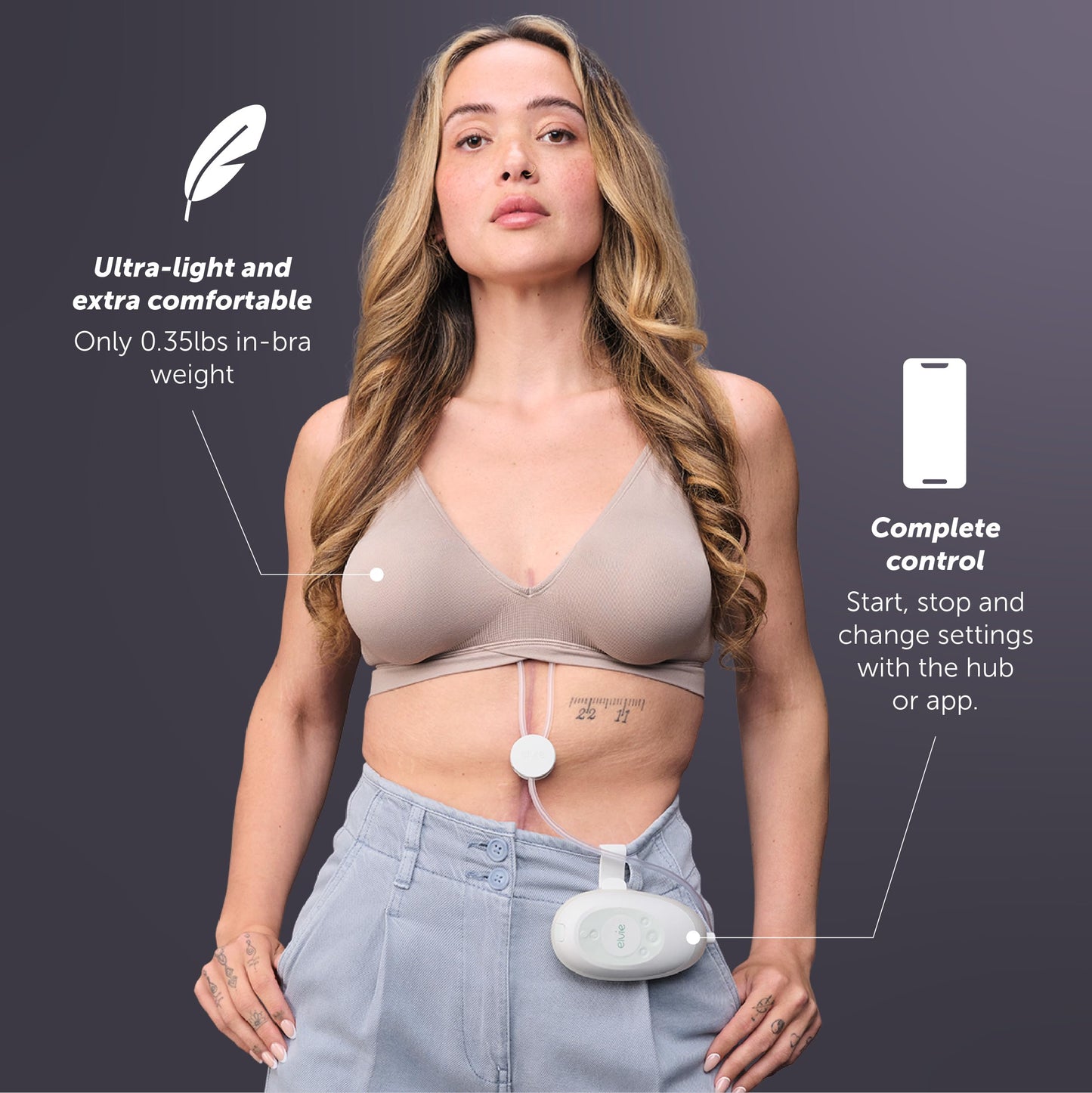 Elvie Stride 2 | Single Electric Breast Pump - Hospital-Grade Suction - Wearable Breast Pump - Breast Feeding Essentials