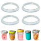 Silicone Storage Lids for Comotomo (Original and Gen 2), Mason Glass and haakaa Baby Bottles, 4-Pack, Food Grade Silicone, Trave
