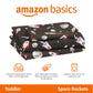 Amazon Basics Kid'S Soft Easy-Wash Lightweight Microfiber 3-Piece Sheet Set, Toddler, Multi Colour, Space Rockets