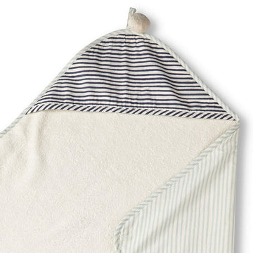 Pehr Stripes Away Hooded Towel - Sea, Multi