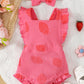 Fullfamous Infant Baby Girl Clothes Outfits Romper Spring Summer Clothing Onesie Bodysuit Jumpsuit Ropa De Bebe Nia Pink Strawbe